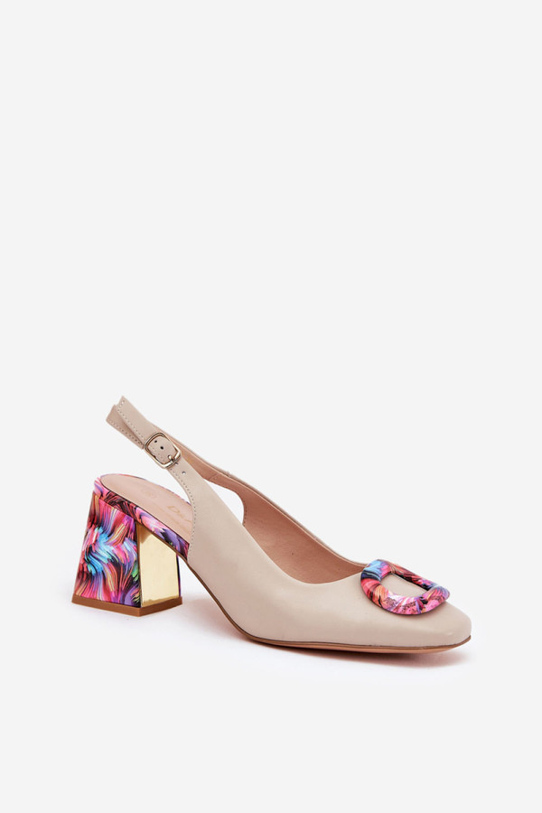 beige - Heel sandals model 210693 Step in style U704-210693