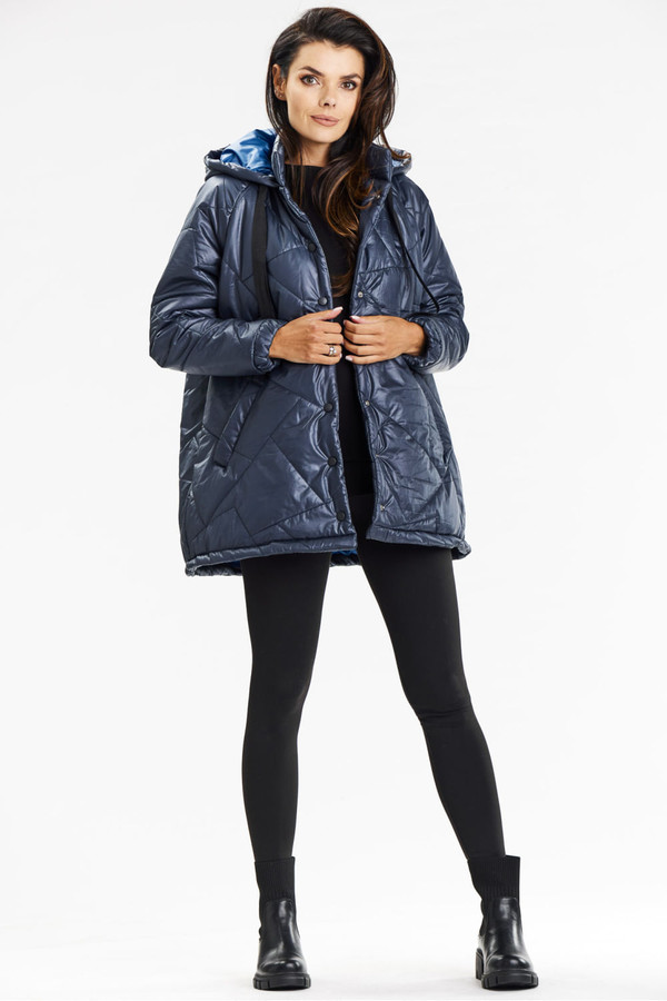 navy blue - Jacket model 201249 awama U704-201249