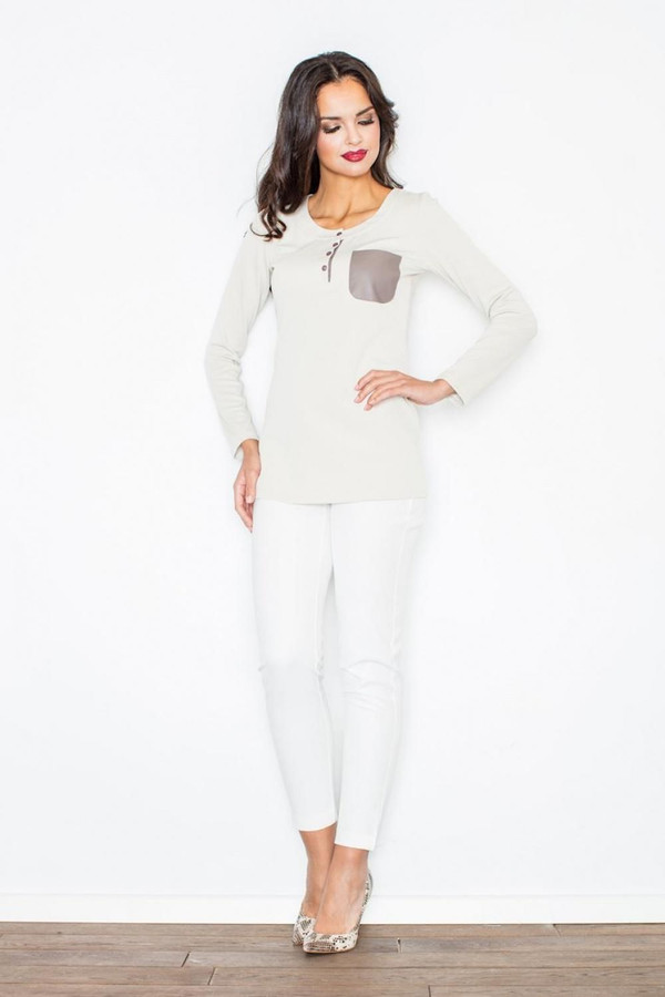 beige - Blouse model 111738 Figl U704-111738