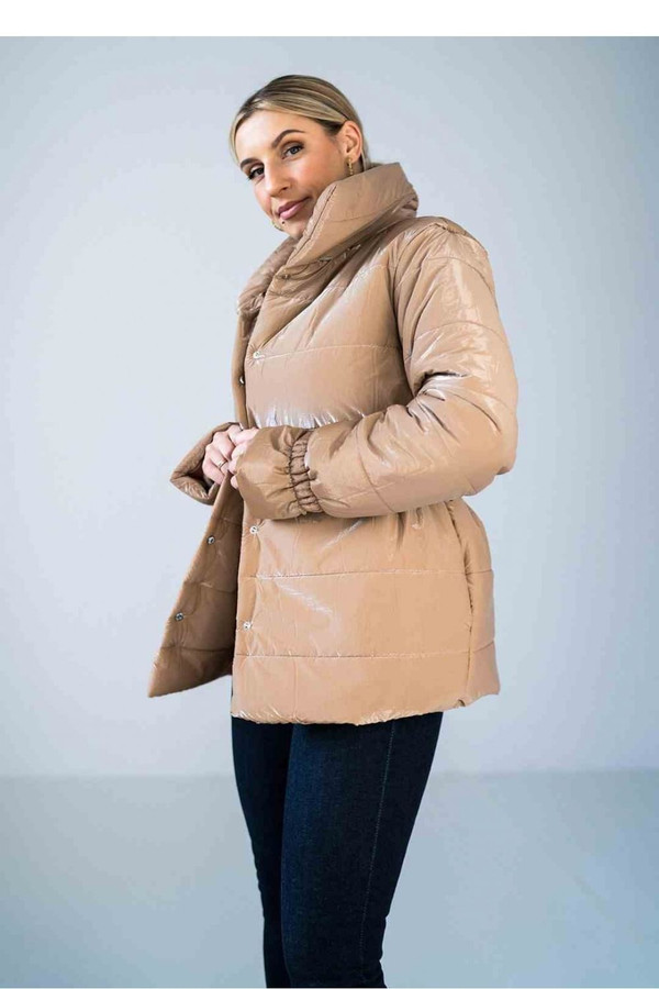 beige - Jacket model 174069 Figl U704-174069