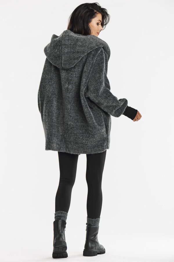 grey - Coat model 200556 awama U704-200556