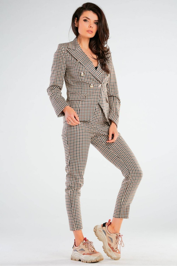 brown - Women trousers model 166816 awama U704-166816