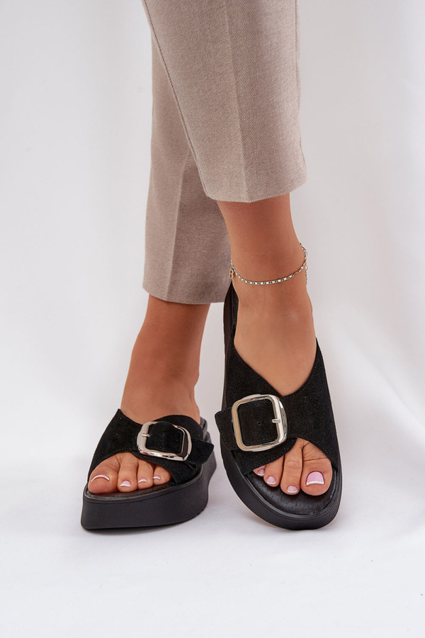 black - Platform sandals model 211970 Step in style U704-211970