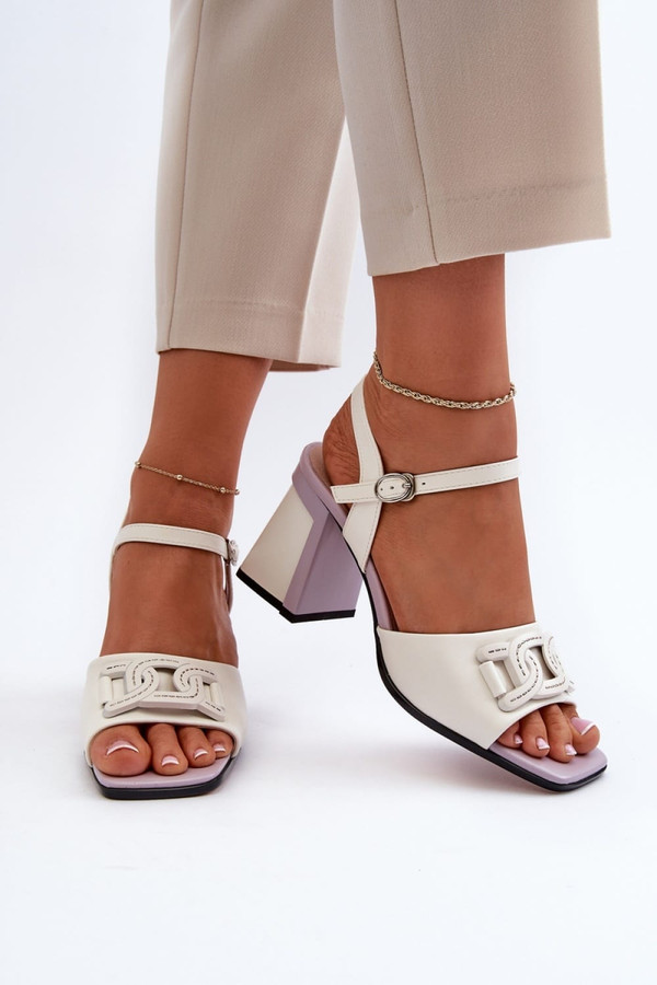 white - Heel sandals model 195418 Step in style U704-195418