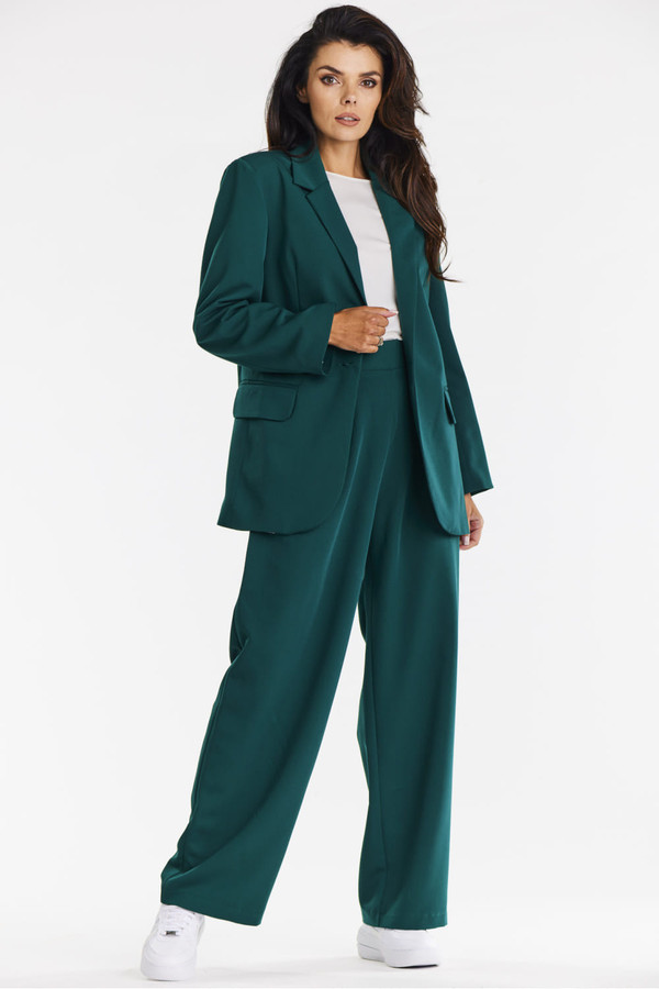 green - Women trousers model 200572 awama U704-200572