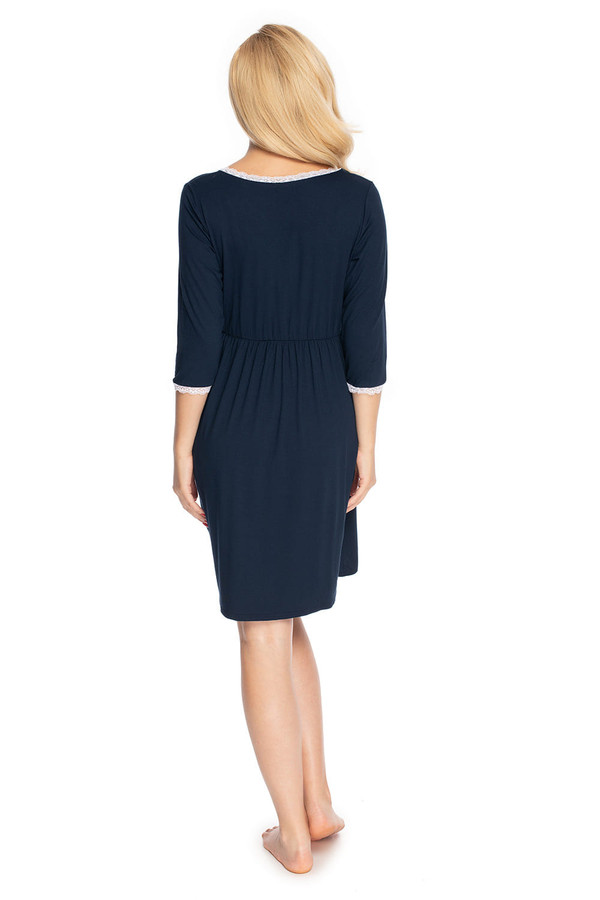 navy blue - maternity nightgown model 147510 PeeKaBoo U704-147510