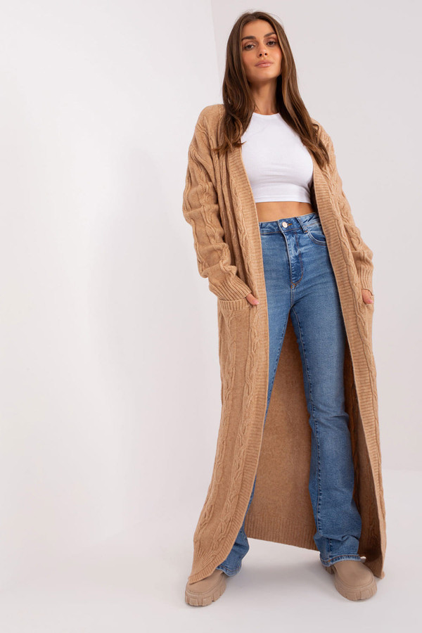 brown - Cardigan model 185968 AT U704-185968