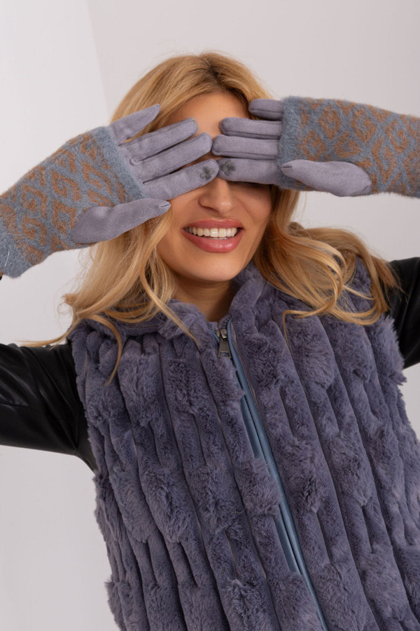 grey - Gloves model 190814 AT U704-190814