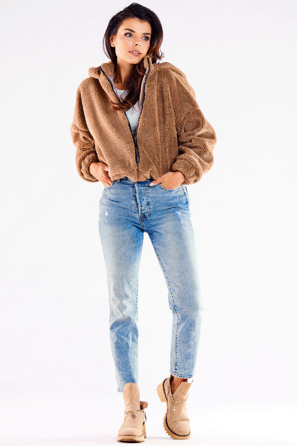 brown - Jacket model 173898 awama U704-173898