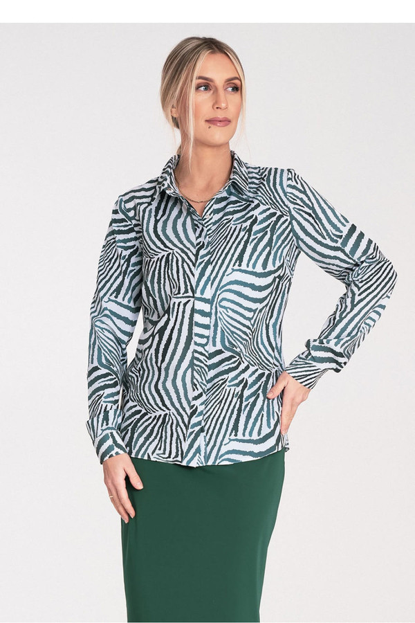 multicolor - Long sleeve shirt model 204302 Figl U704-204302
