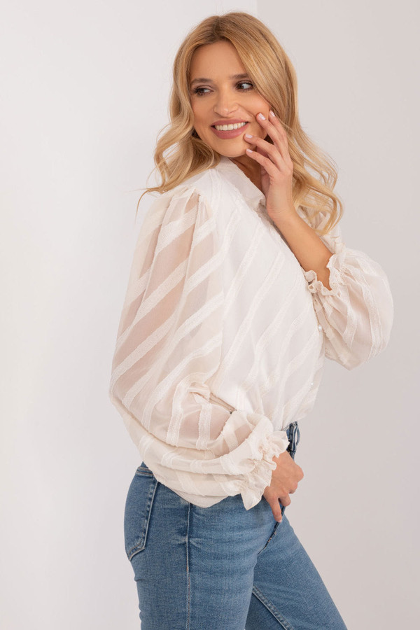 beige - Long sleeve shirt model 194416 Lakerta U704-194416