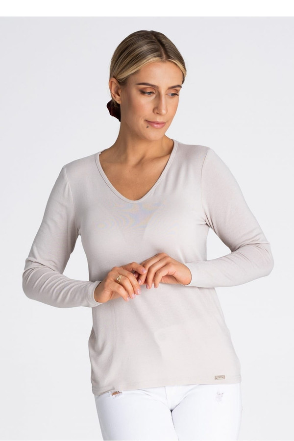 beige - Blouse model 189293 Figl U704-189293