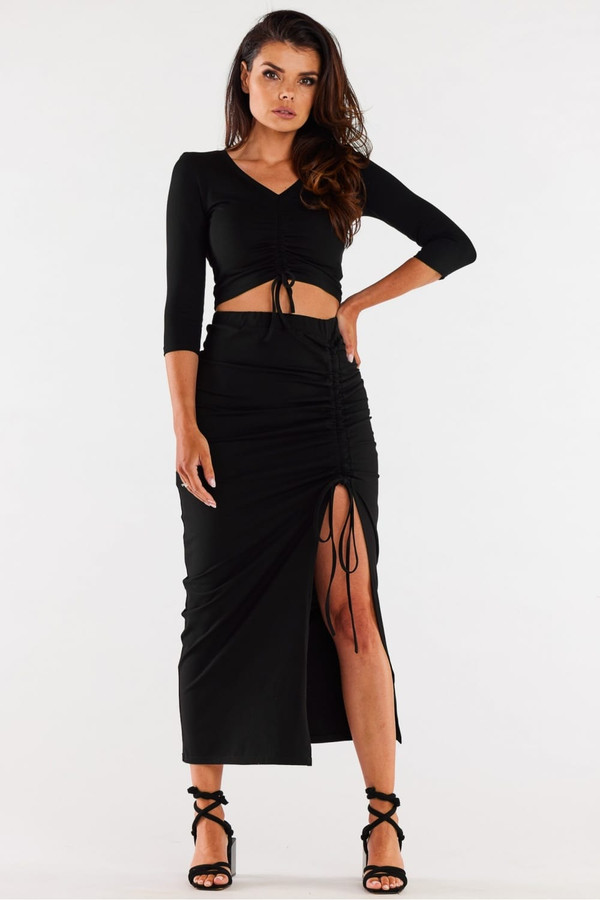 black - Long skirt model 181242 Infinite You U704-181242