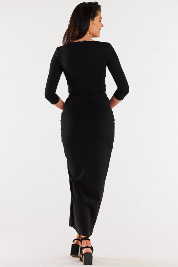 black - Long skirt model 181242 Infinite You U704-181242