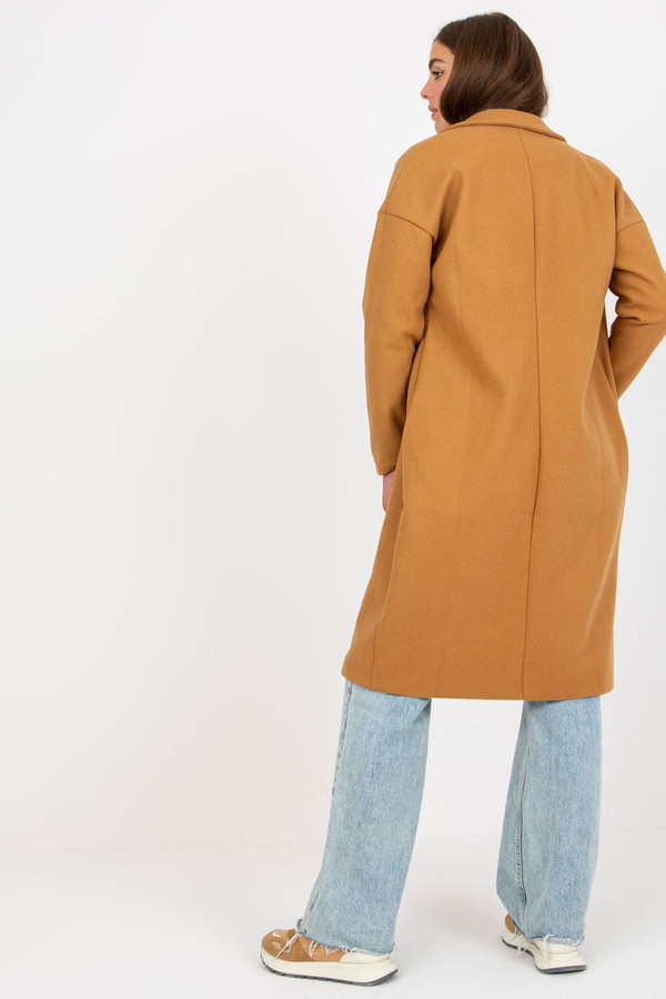 brown - Coat model 172442 Och Bella U704-172442
