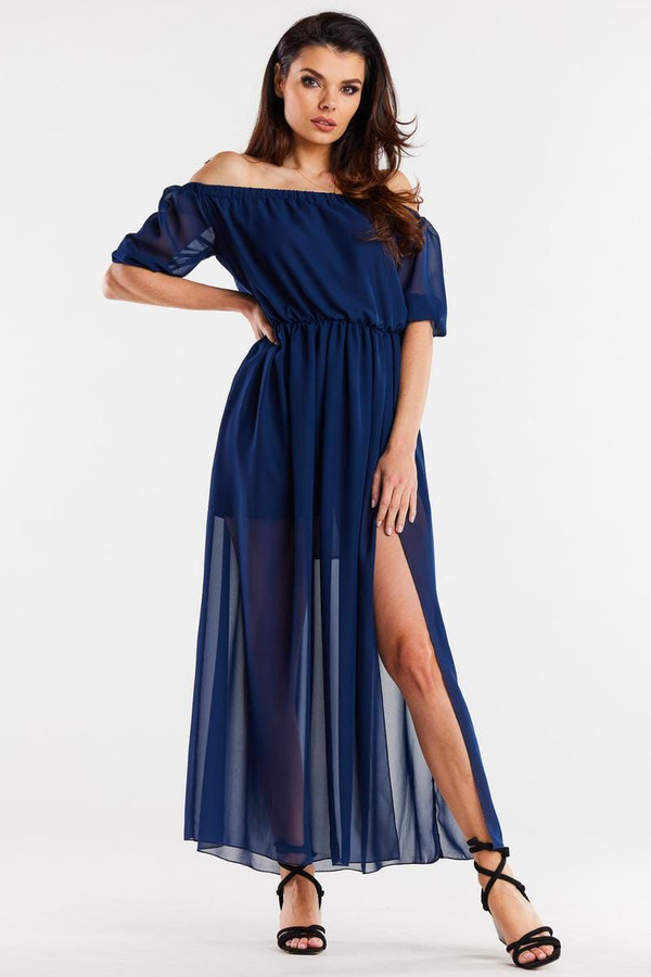 navy blue - Daydress model 196614 awama U704-196614