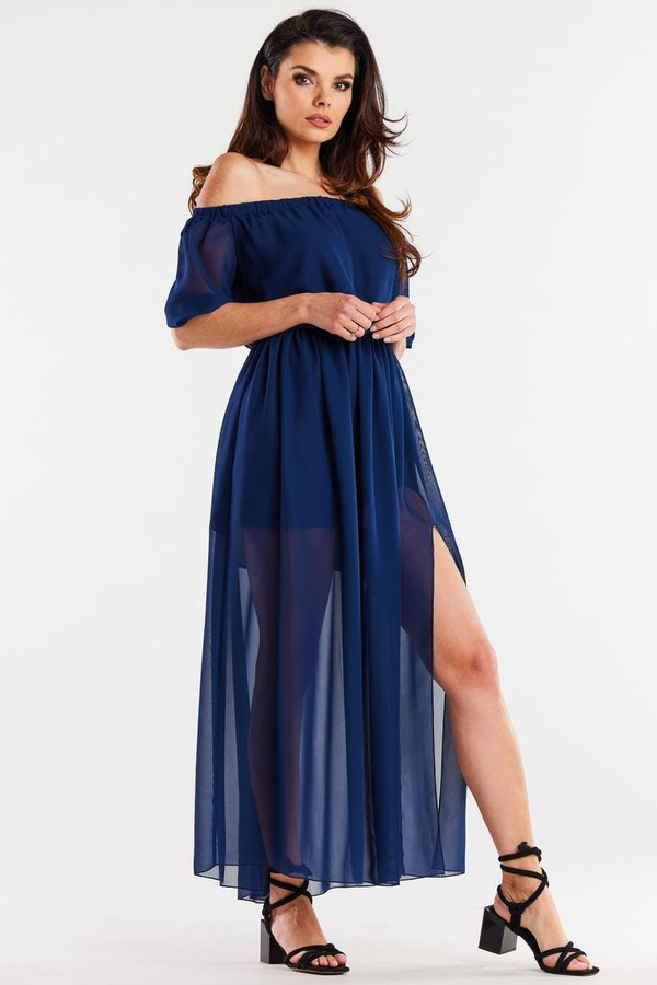 navy blue - Daydress model 196614 awama U704-196614
