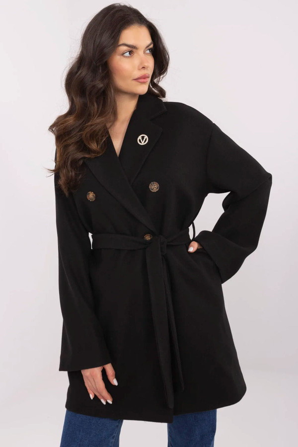 black - Coat model 210664 Och Bella U704-210664