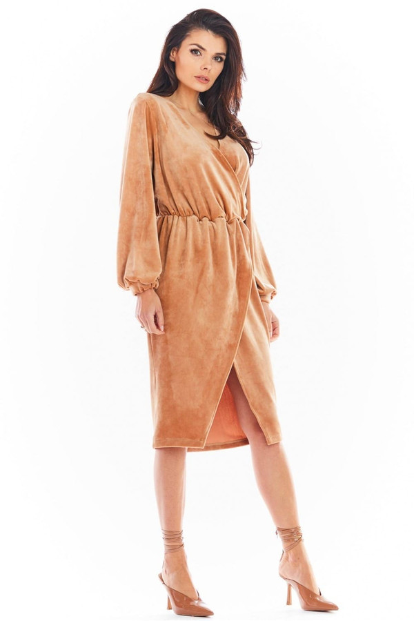 beige - Evening dress model 150748 awama U704-150748