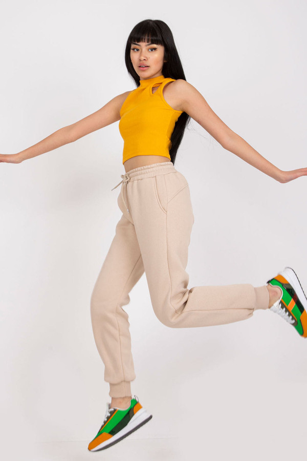 beige - Tracksuit trousers model 166635 Ex Moda U704-166635
