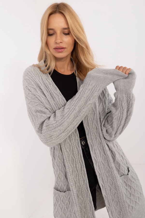 grey - Cardigan model 199517 AT U704-199517