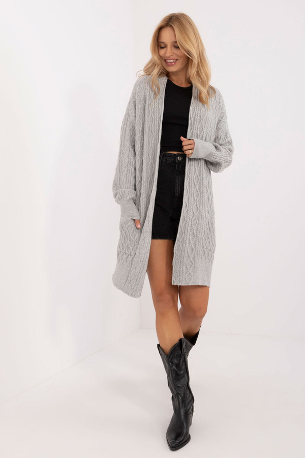 grey - Cardigan model 199517 AT U704-199517