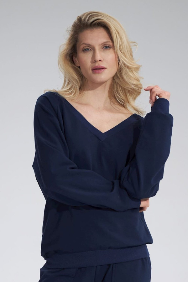 navy blue - Sweatshirt model 167883 Figl U704-167883