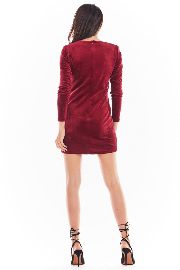 red - Short dress model 150743 awama U704-150743