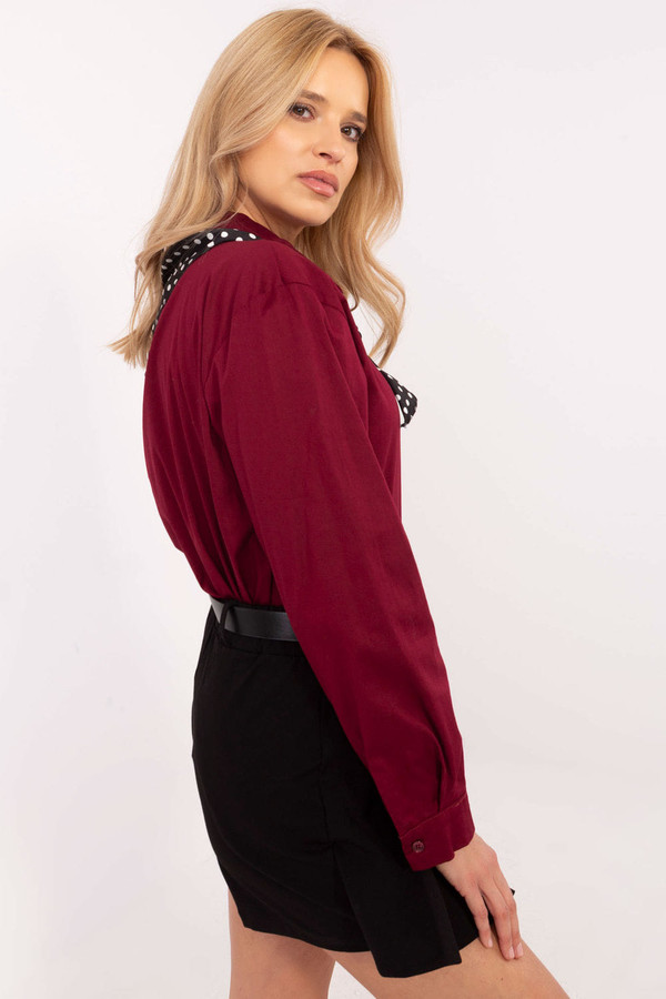 red - Long sleeve shirt model 204365 Italy Moda U704-204365