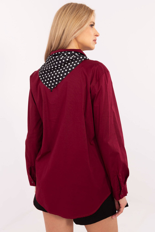 red - Long sleeve shirt model 204365 Italy Moda U704-204365