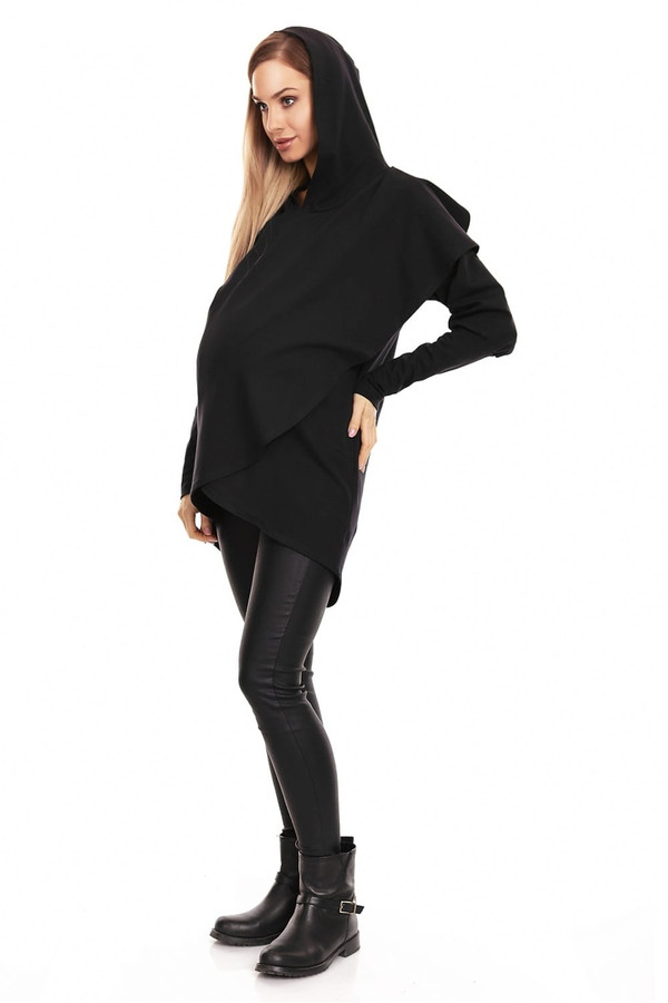 black - Maternity sweatshirt model 131942 PeeKaBoo U704-131942