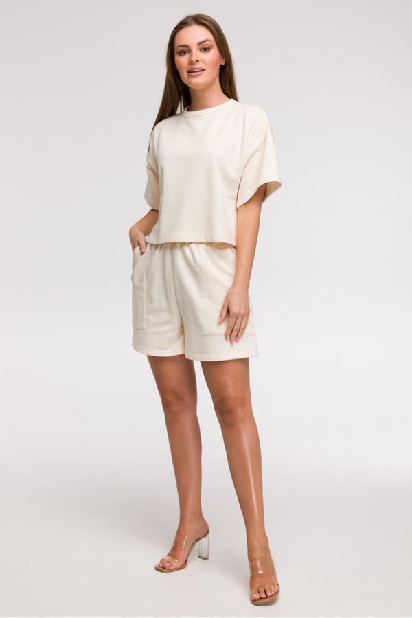 beige - Sweatshirt model 211520 BeWear U704-211520