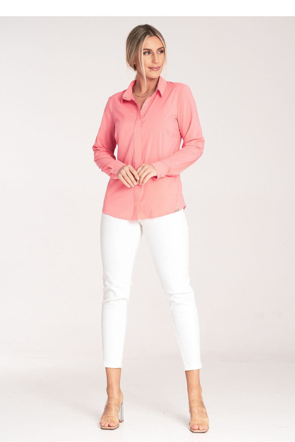 pink - Long sleeve shirt model 204301 Figl U704-204301