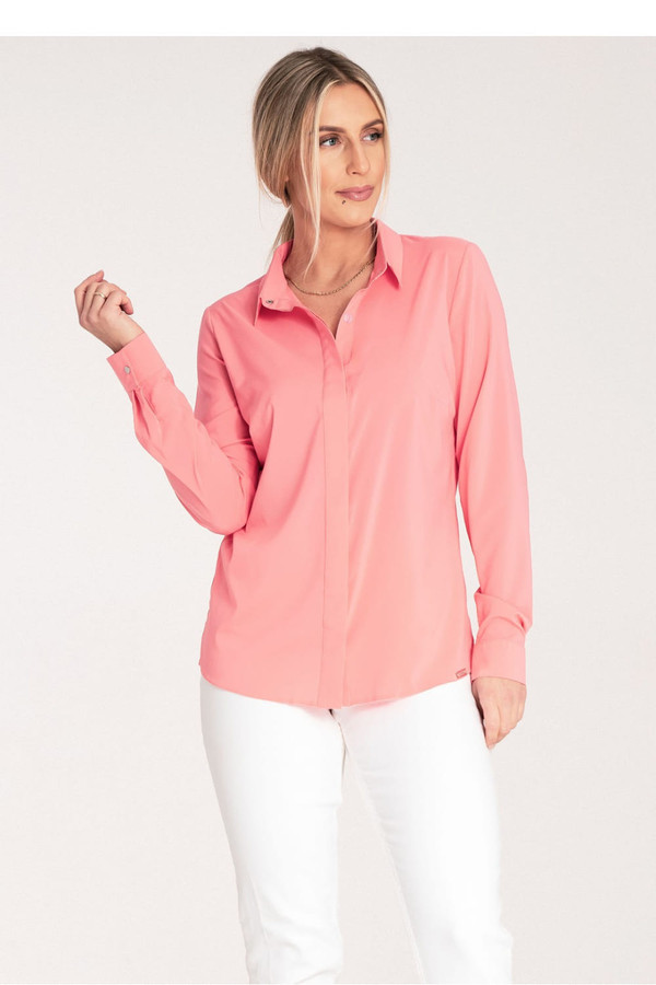pink - Long sleeve shirt model 204301 Figl U704-204301
