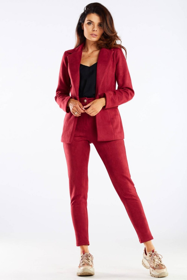 red - Women trousers model 166819 awama U704-166819