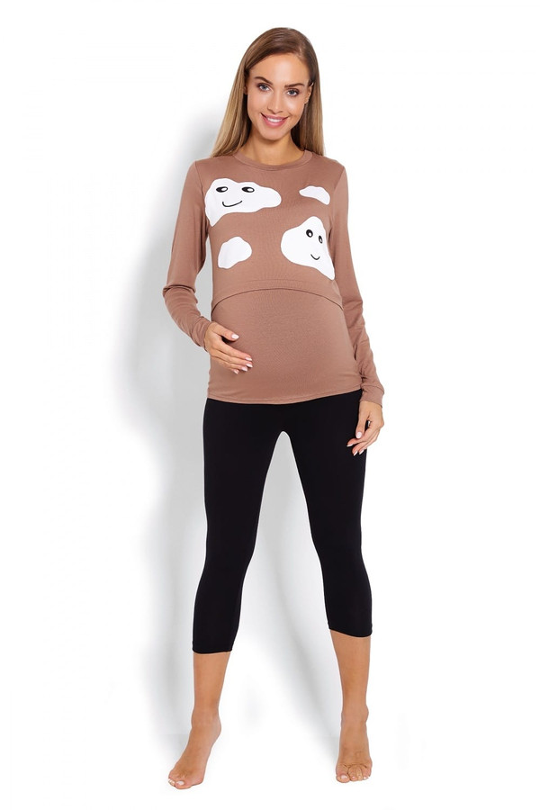 beige - Pregnancy pajamas model 122956 PeeKaBoo U704-122956