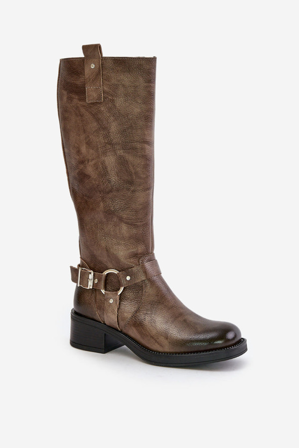 brown - Thigh-Hight Boots model 202736 Step in style U704-202736