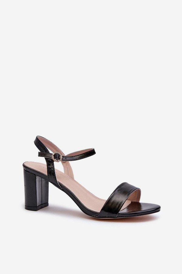 black - Heel sandals model 197084 Step in style U704-197084