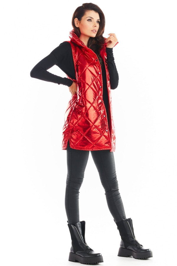 red - Gilet model 149799 awama U704-149799