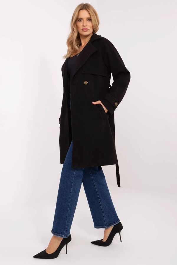 black - Coat model 210666 Och Bella U704-210666