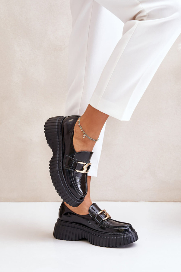 black - Platform shoes model 201139 Step in style U704-201139