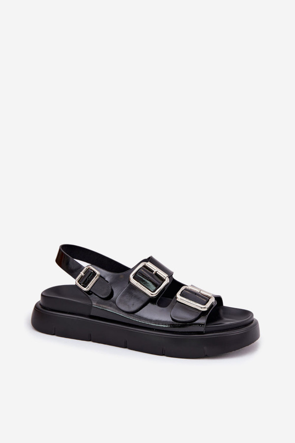 black - Platform sandals model 213464 Step in style U704-213464