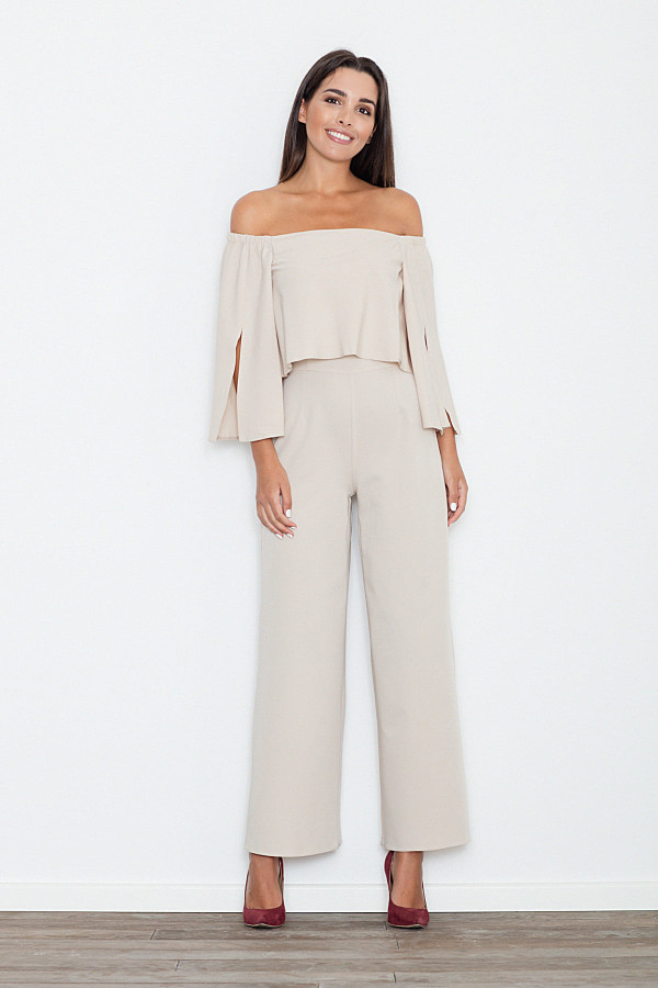 beige - Suit model 77059 Figl U704-77059
