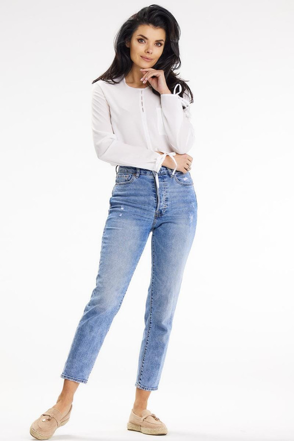 white - Blouse model 195848 awama U704-195848