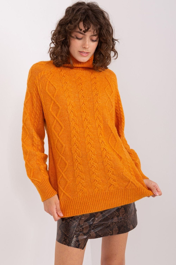 orange - Turtleneck model 189228 AT U704-189228
