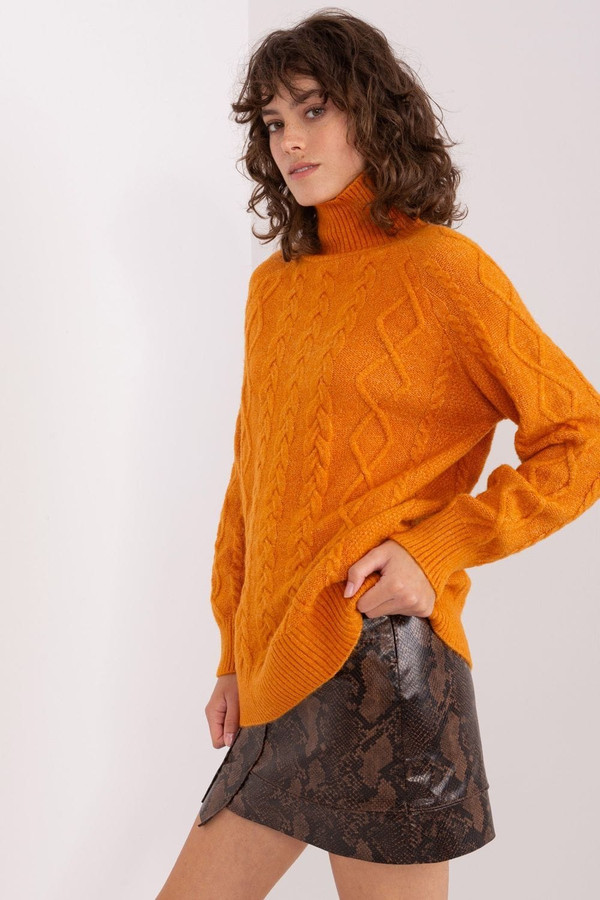orange - Turtleneck model 189228 AT U704-189228
