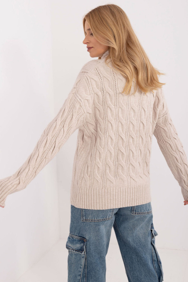 beige - Turtleneck model 199524 AT U704-199524
