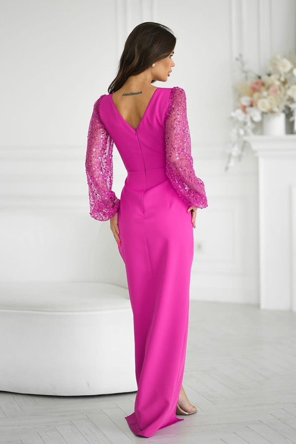violet - Long dress model 199012 Bicotone U704-199012