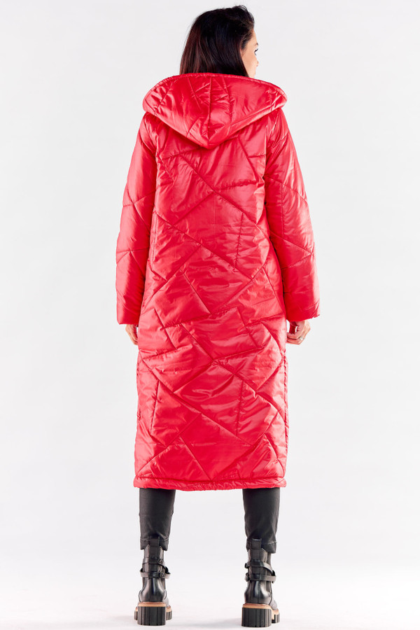 red - Coat model 173876 awama U704-173876