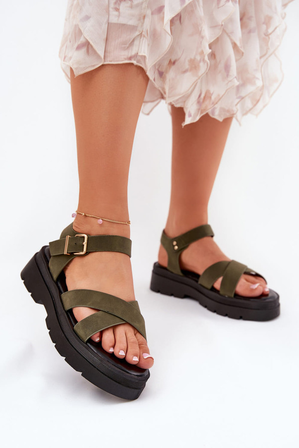 green - Platform sandals model 209898 Step in style U704-209898